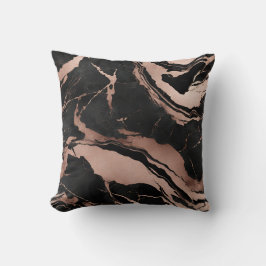 Almofada Trendy Chic Black Rose Gold Marble