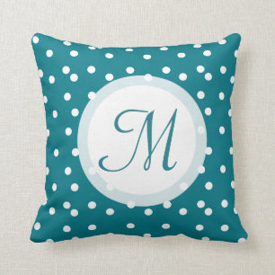 Almofada Trendy Confetti Dots Monogramados Verde Azul