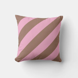 Almofada Trendy Cute Mocha Castanho Stripes Rosa