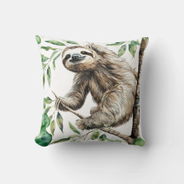 Almofada Trendy Cute Sloth Em Uma Árvore