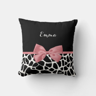 Almofada Trendy Giraffe Impressão Rosy Arco Rosa Com Nome