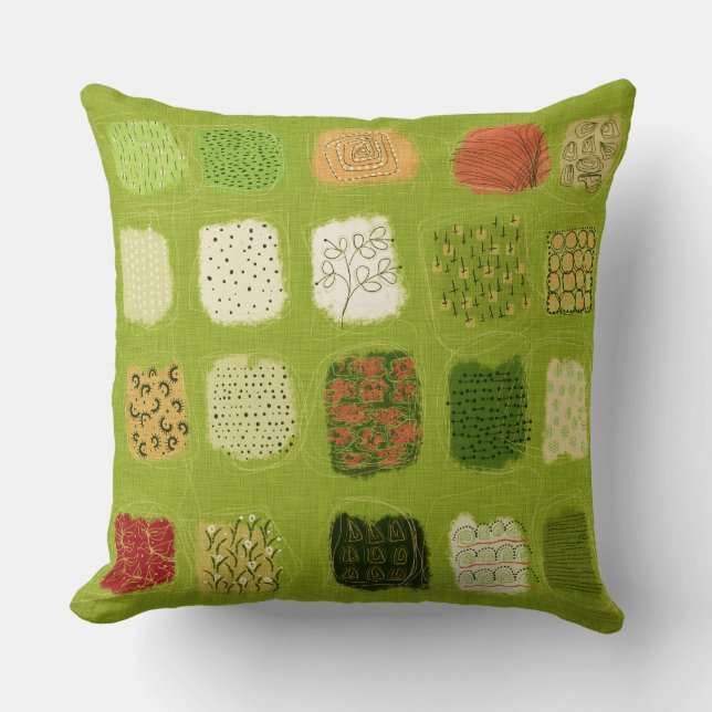 Almofada Trendy Green Doodle Designs (Frente)
