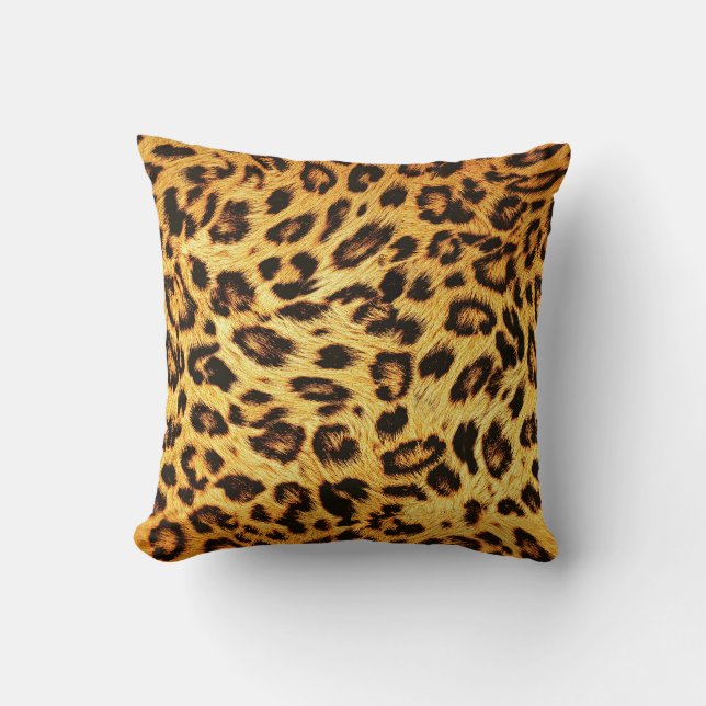 Almofada Trendy Leopard: Padrão de Design da pele. (Frente)