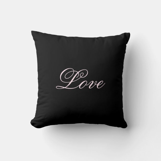 Almofada Trendy Love Calliografia Script Black (Frente)
