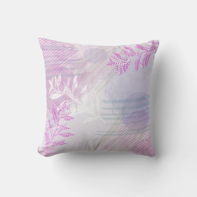 Almofada Trendy Modern Abstrato botânica para oral (Frente)