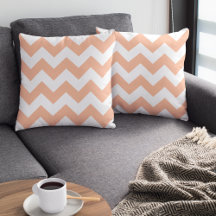 Trendy Modern Pastel Peach Chevron