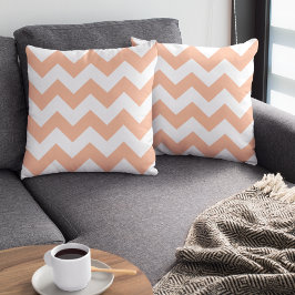 Almofada Trendy Modern Pastel Peach Chevron