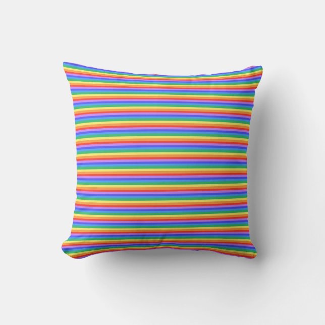Almofada Trendy Multicolor Rainbow Stripes (Frente)