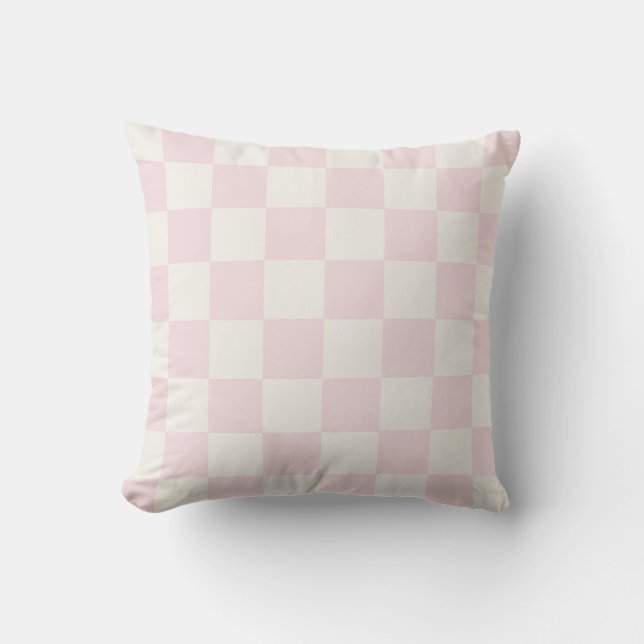 Almofada Trendy Pink Checkered Pattern (Frente)