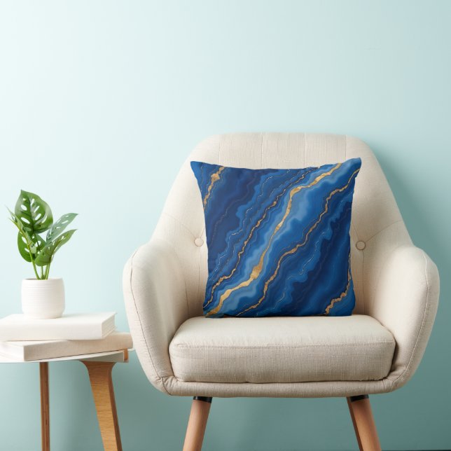 Almofada Trendy Royal Blue Marble Collection (Cadeira)