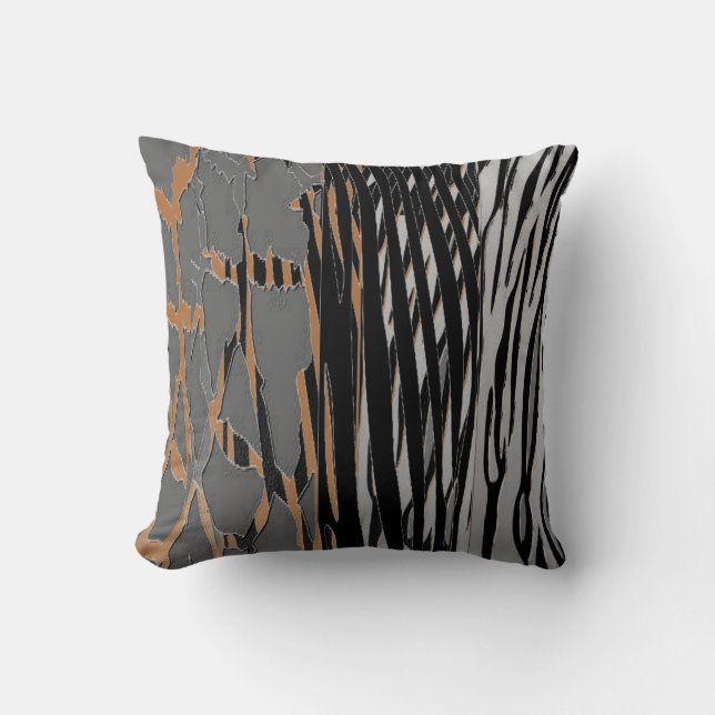 Almofada Trendy Rustic Animal Printed Zebra Stripe Travesse (Frente)