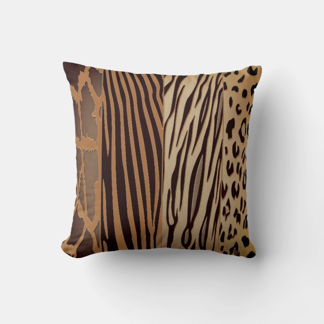 Almofada Trendy Rustic Animal Printed Zebra Stripe Travesse (Frente)