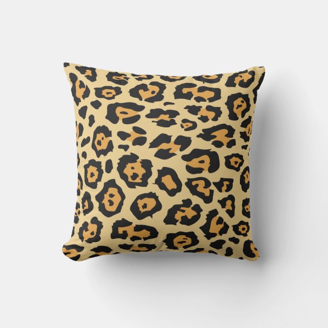 Almofada trendy safari na moda das manchas-leopardo cheetah (Frente)