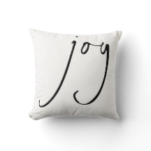 Trendy Script Joy Natal Black White