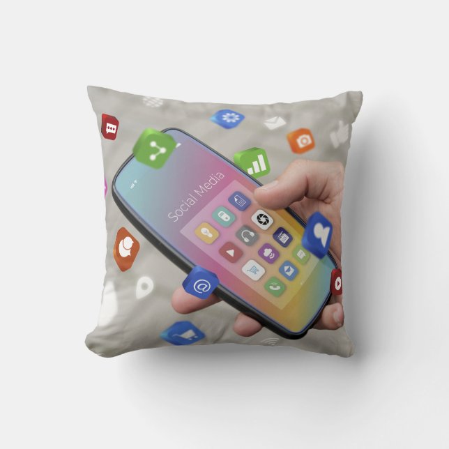 Almofada Trendy Social Media Design (Frente)