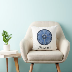 Almofada Trendy Spiritual Blue Mandala Namaste