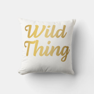 Almofada Trendy Wild, coisa fofa, tipografia de ouro