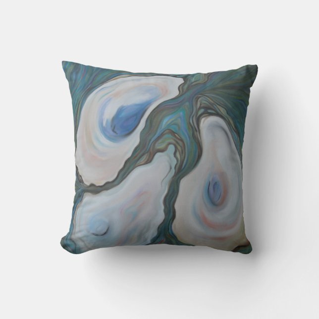 Almofada "Três ostras" - descanse 20" quadrado (Frente)