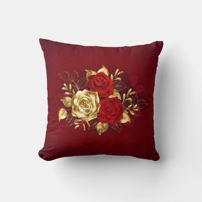 Almofada Três Rosas de Joia (Frente)