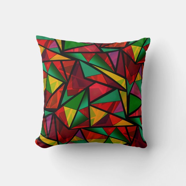 Almofada Triang de formas geométricas modernas abstrato sem (Frente)