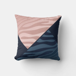 Almofada Triângulo de Strike de Zebra com Gradiente Azul Co