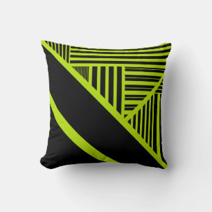 Almofada Triângulo stripes - Verde limão