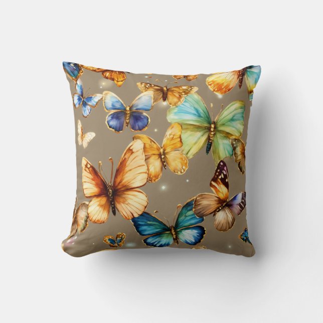 Almofada Triângulos, hexágonos ou formas abstrato. (Frente)