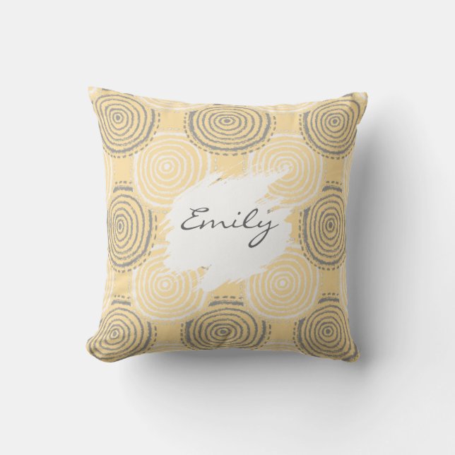 Almofada Tribal Circle Pattern Throw Pillow (Frente)