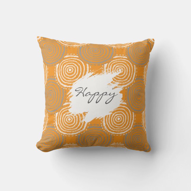 Almofada Tribal Circle Pattern Throw Pillow (Frente)