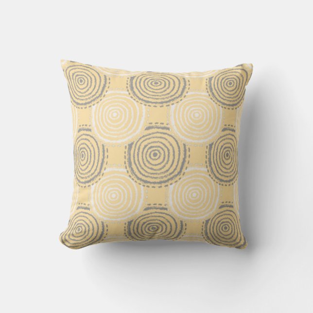 Almofada Tribal Circle Pattern Throw Pillow (Frente)