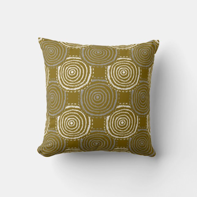 Almofada Tribal Circle Pattern Throw Pillow (Frente)