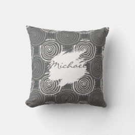 Almofada Tribal Circle Pattern Throw Pillow