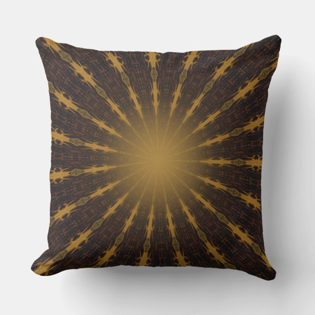 Almofada tribal digital native sun design Throw Pillow (Frente)