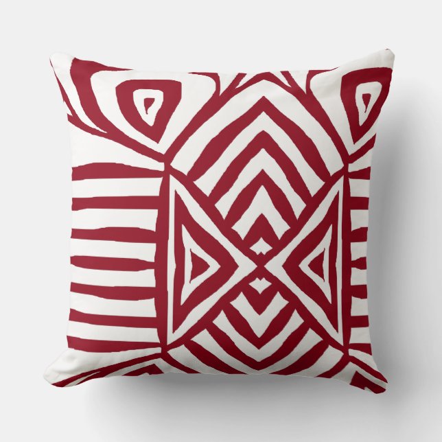 Almofada Tribal Maze Mud Cloth Standard African (Frente)