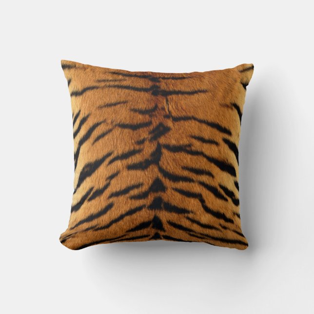 Almofada Tribal selva de peles com animais Tigre Impressão (Frente)
