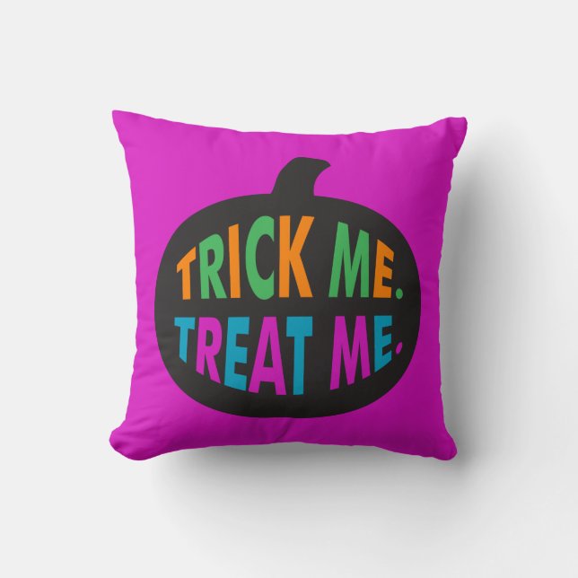 Almofada Trick Me Tratar, Halloween Multi-Color (Frente)