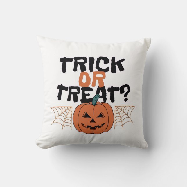 Almofada Trick ou trata Travesseiros de Halloween (Frente)