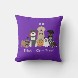 Almofada Trick Ou Tratar Pets Figurinos De Halloween Chavei