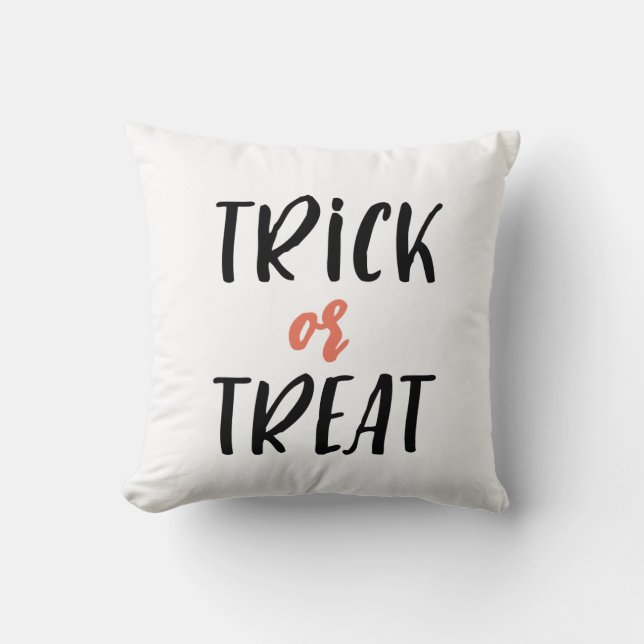 Almofada Trick ou Treine Typografia Halloween (Frente)