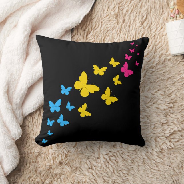 Almofada Trilha da Borboleta do Orgulho Pansexual (Cobertor)
