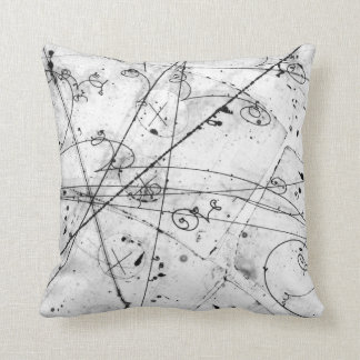 Almofada Trilhas da física de Partice do vintage no branco