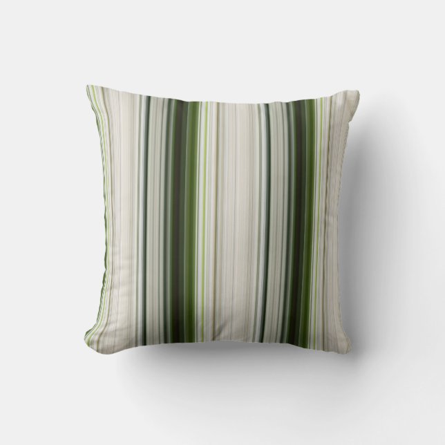 Almofada Trilhões Brancos, Faixa Branca e Verde (Frente)