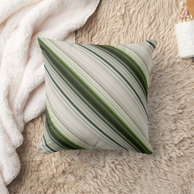 Almofada Trilios brancos, faixa branca e verde e Xadrez (Cobertor)