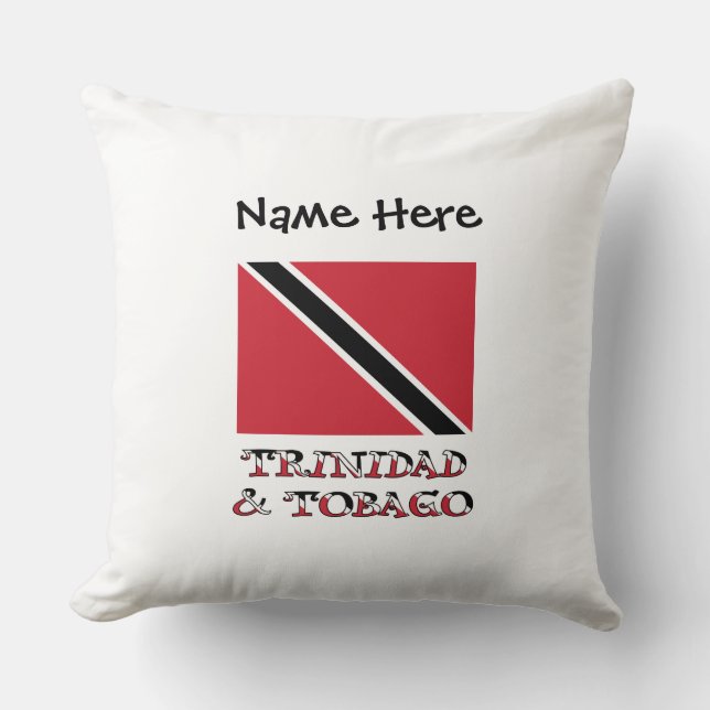 Almofada Trinidad Tobago e Bandeira de Trinidad Personaliza (Frente)