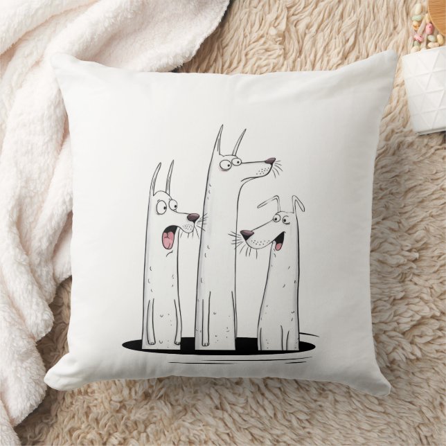 Almofada Trio de Cachorro Engraçado (Cobertor)