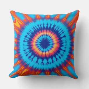 Almofada Trippy Tie Retro Blue & Orange