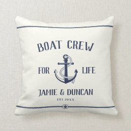 Almofada Tripulação De Barcos Para Nome Personalizado Náuti