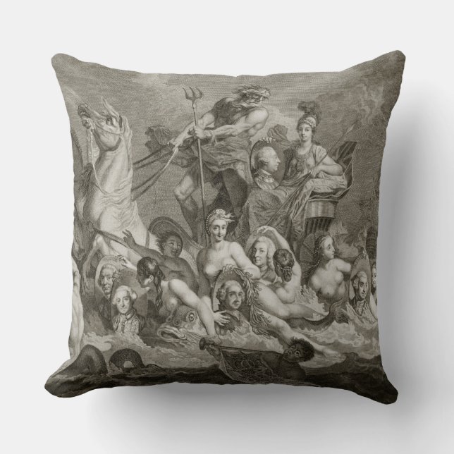 Almofada Triumph de Britannia, c.1765 (gravura) (Frente)