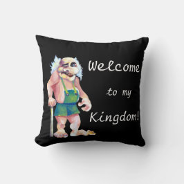 Almofada Troll Escandinavo Engraçado Que Parece Bem-Vindo