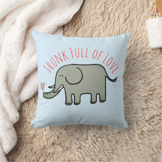 Almofada Tromba Cheia de Amor Elefante Fofo Rabisco